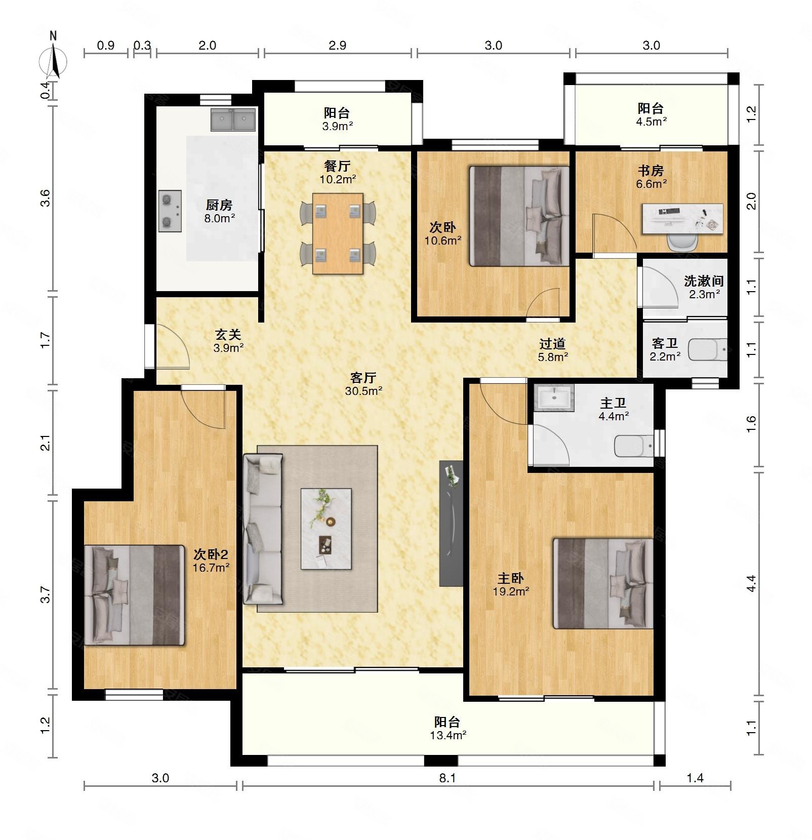 房东急售百步亭江南郡花园洋房带电梯满二随时看房