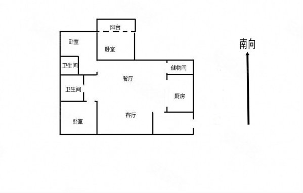金江小区融苑3室2厅2卫135.72㎡南北158万