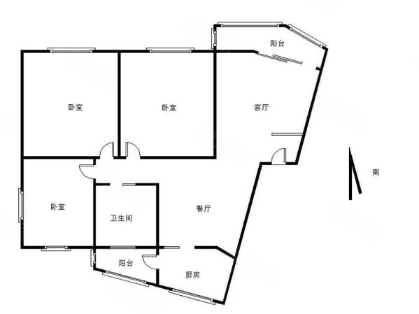 宝山八村3室2厅1卫100.95㎡南456万