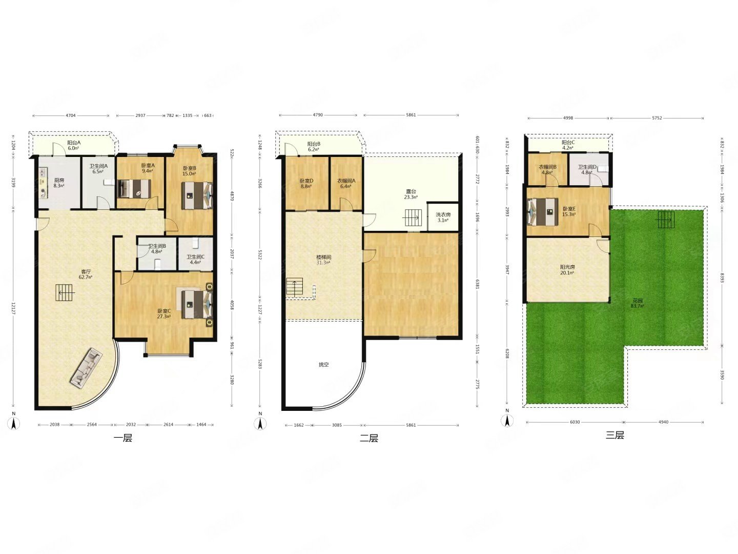 芳草地跃层有电梯适用面积大带双花园诚信出售