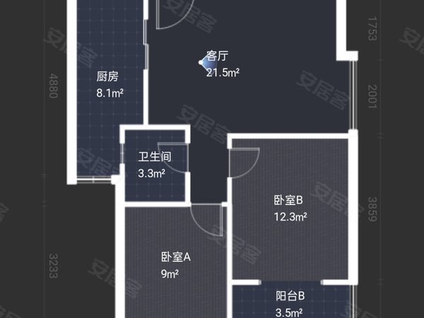 西安高新区丈八北路天朗蓝湖树天朗蓝湖树 2室1厅1卫