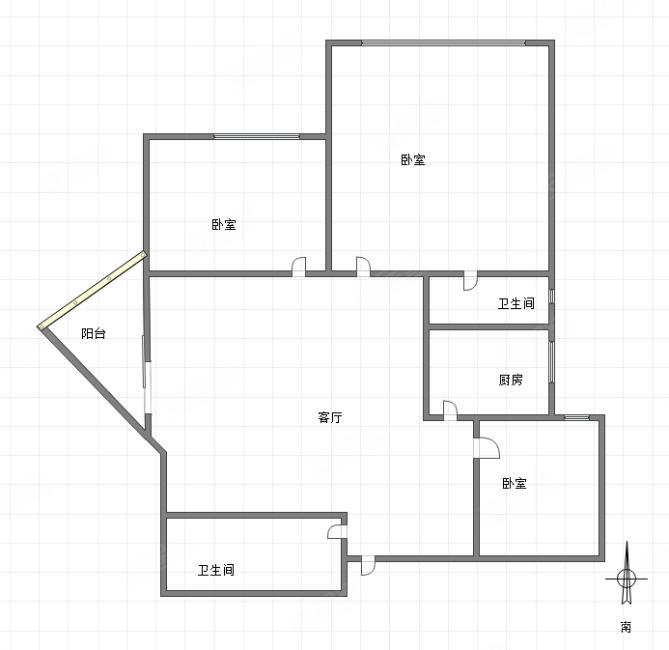 渝南佳苑3室2厅2卫132.18㎡南北133万