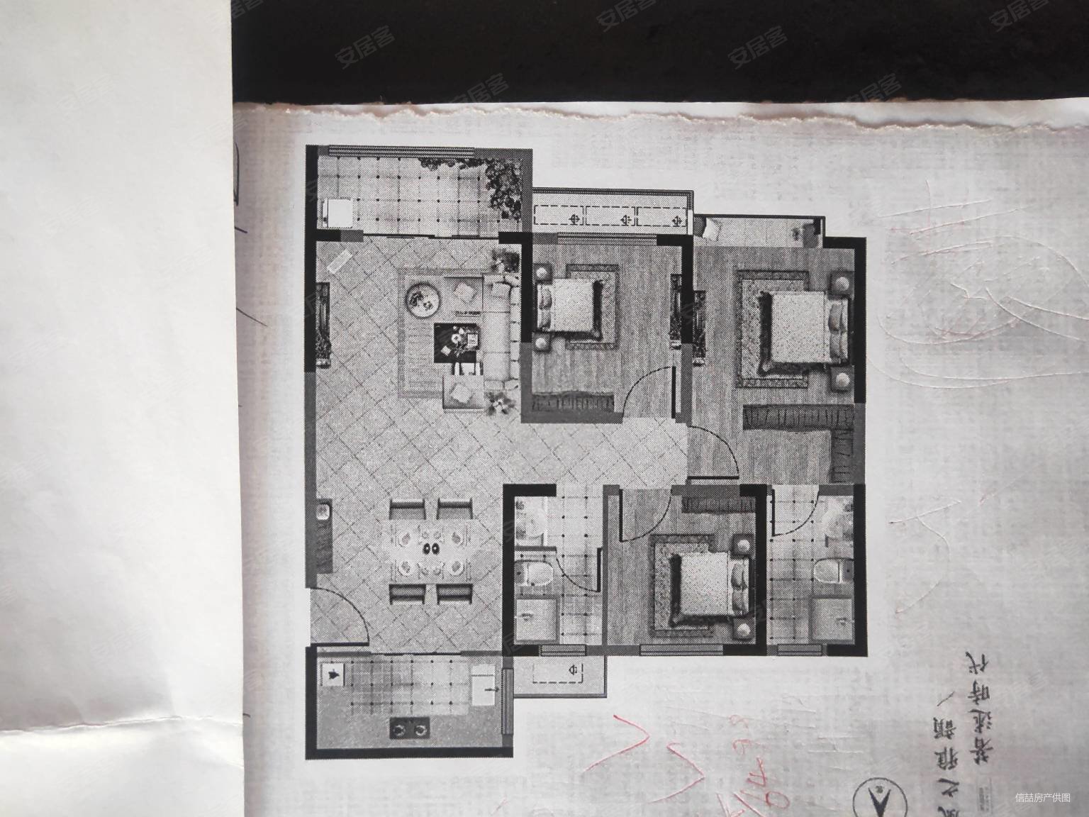中麓府好楼层三室两厅两卫精装修新房未住证超