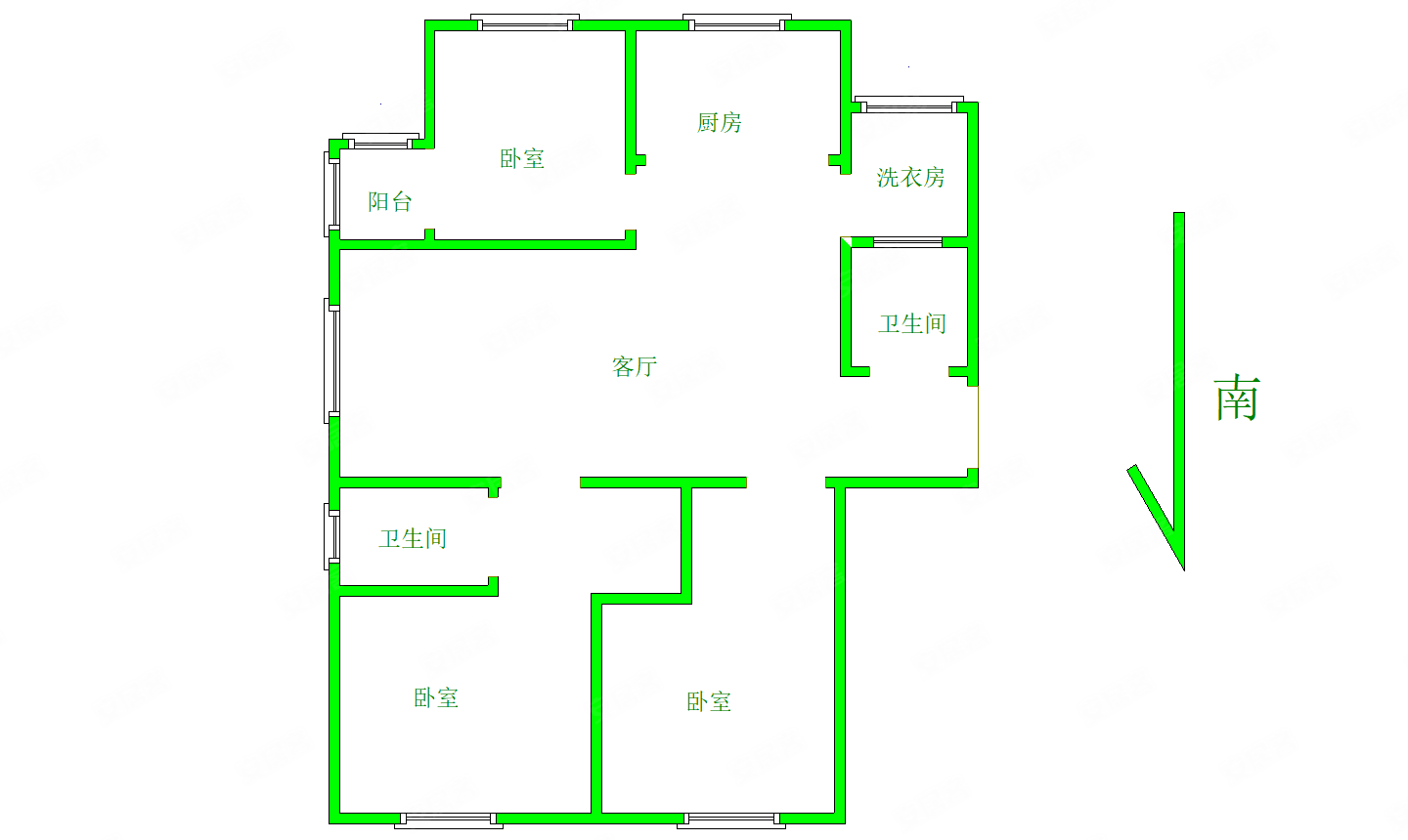 精装好房双卫居住密度低中间楼层南北通透正规商品房