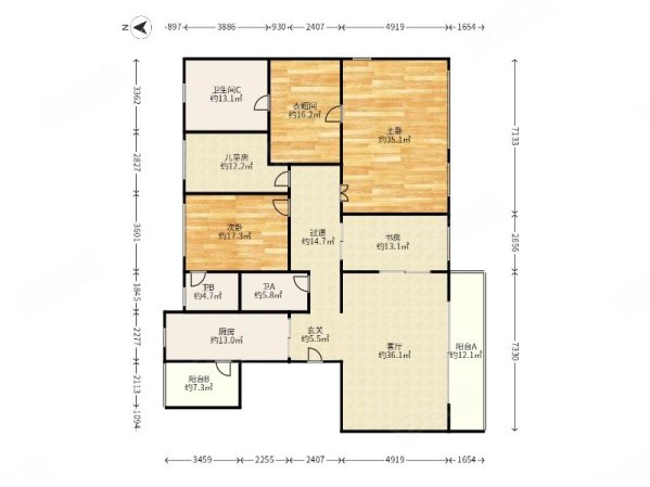 价格30万空间带车位满五不欠款翡丽山单证大5房九成新