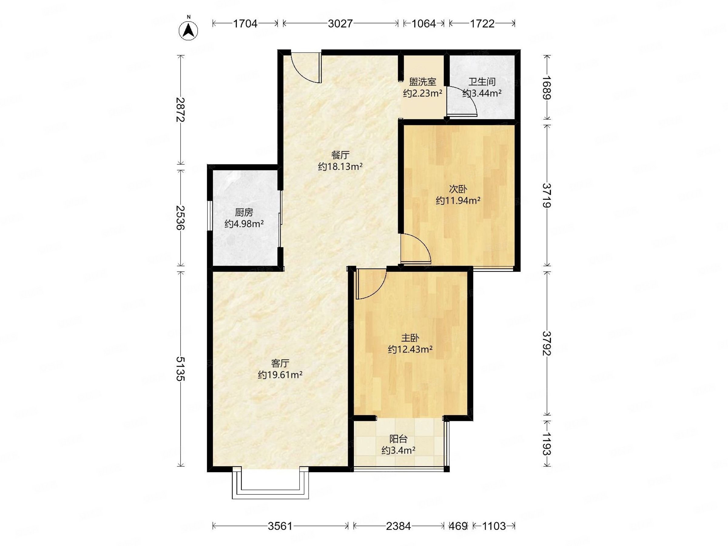 幸福城孔寨华普城三区大两室看房方便带家具家电地下室