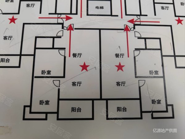 儒林新城3室2厅1卫109㎡南北43万