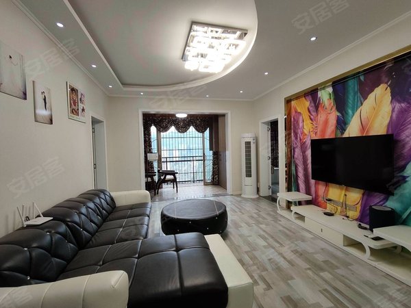 重庆开州云枫街道侨城御景三校附近 侨城御景精装两室两厅一卫 租金1.