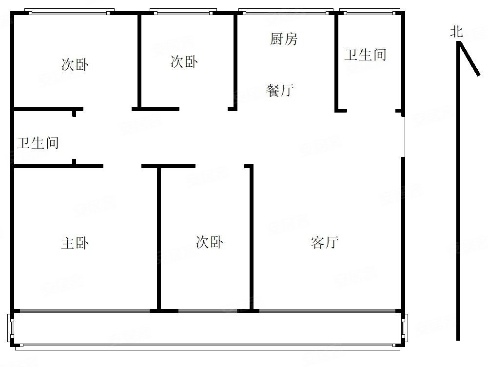 涿州市国税局金税小区4室2厅2卫139㎡东西107万