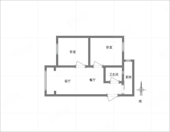 华福雅苑2室2厅1卫68.32㎡南北37万