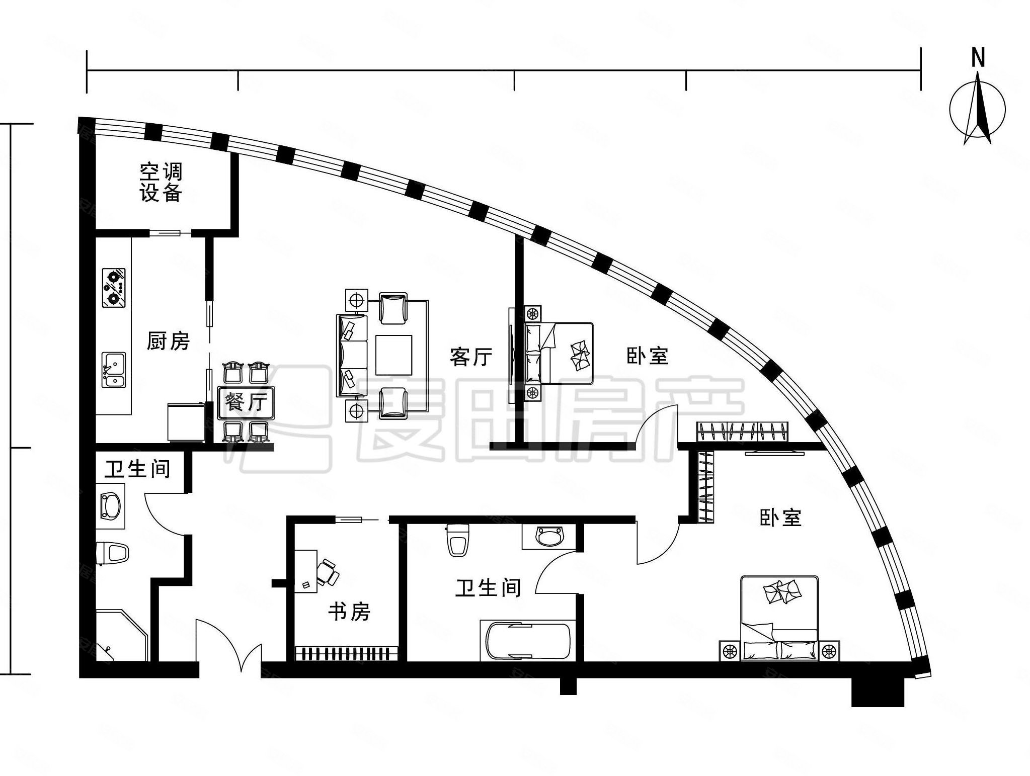 次次顶层三里屯soho公寓视野开阔看朝阳公园太古里
