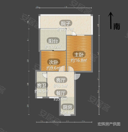 周浦新村(公寓住宅)2室2厅1卫74.31㎡南295万