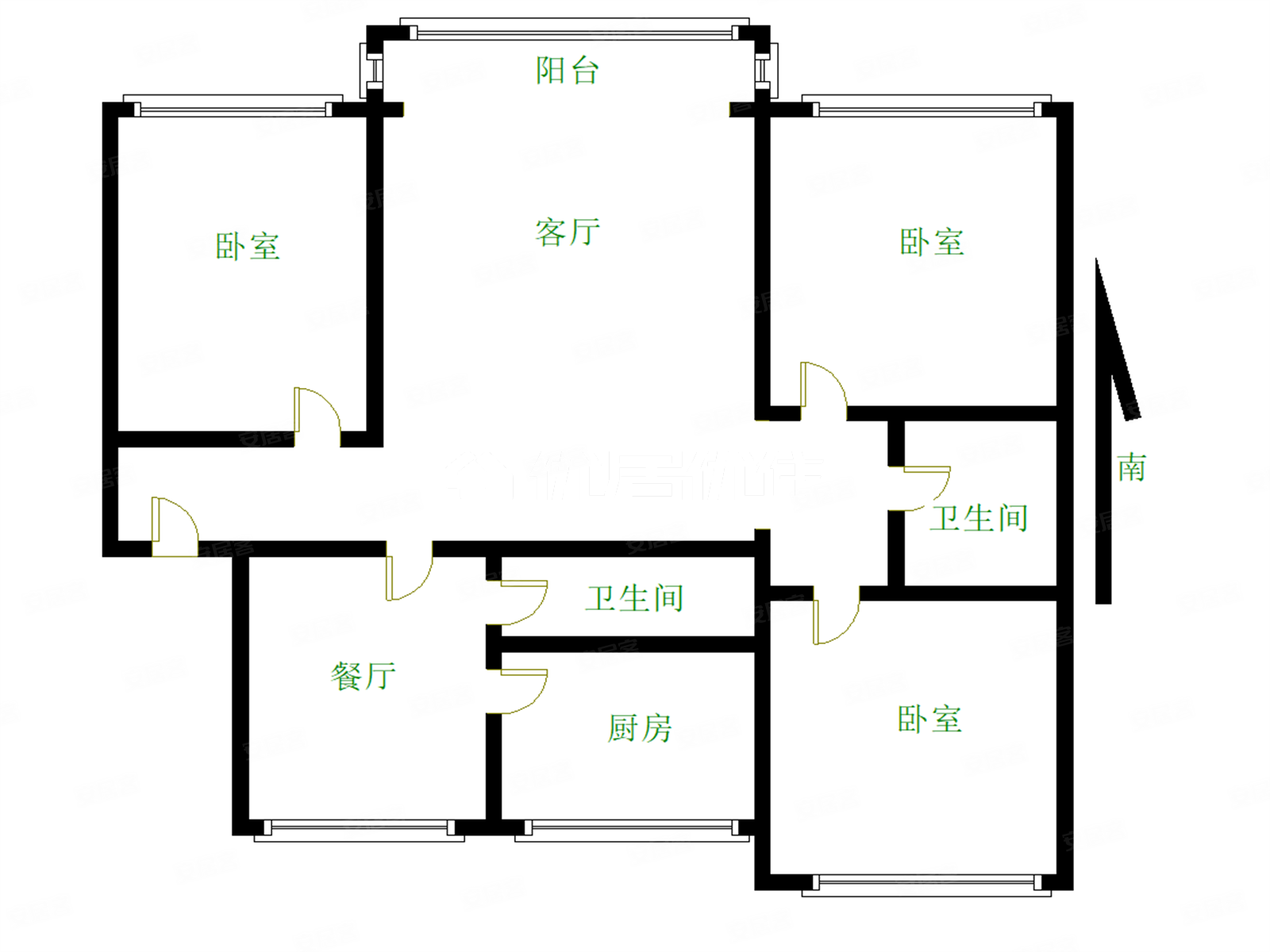 学府花园户型图片