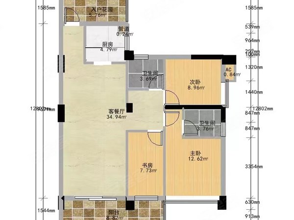 南宁青秀东盟商务盛天茗城东盟商务区 万象城旁原木风三房 配套齐全