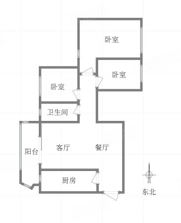 恒大嘉州城3室2厅1卫89㎡南北141万