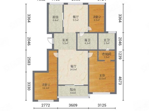 绍兴柯桥安昌钱江彩虹府彩虹府整套出租,3室2厅2卫,南朝向,精装修