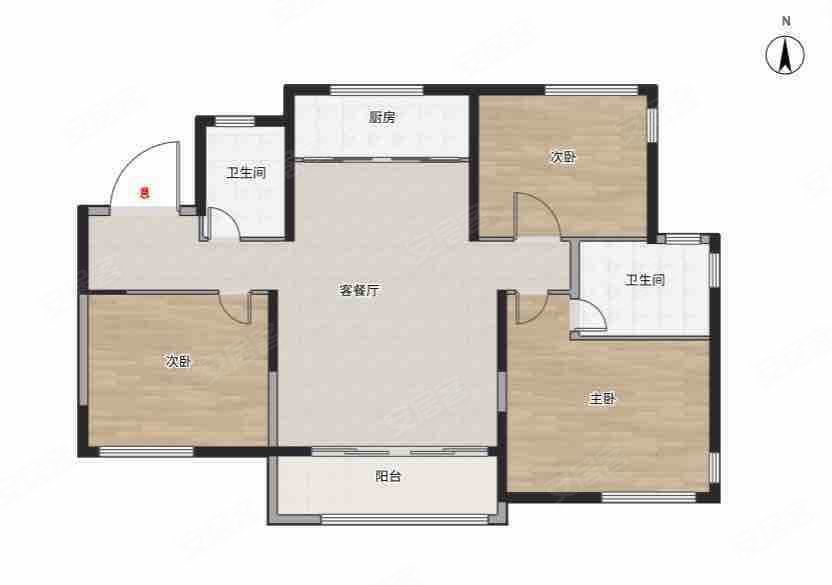 齐润花园3室2厅2卫146㎡南北238万