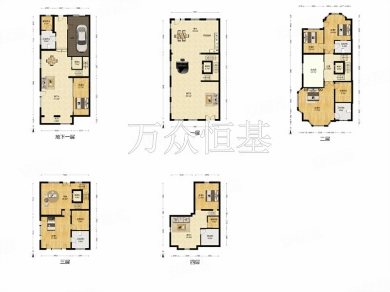 中海尚湖世家(西区)4室2厅4卫352.68㎡南北1549万