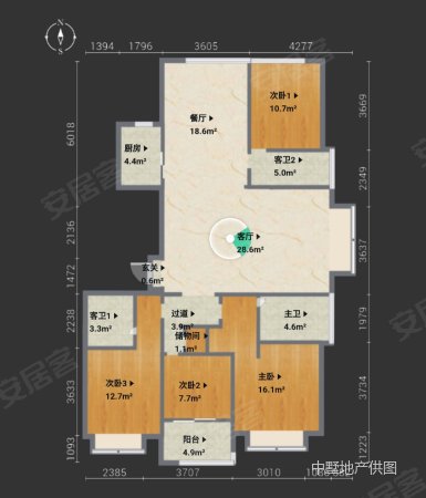 滨湖双玺4室2厅3卫202.4㎡南北1010万