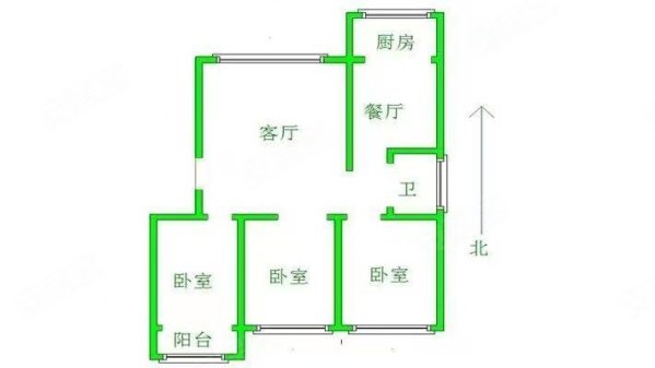 临河里3室2厅1卫98㎡南北85万