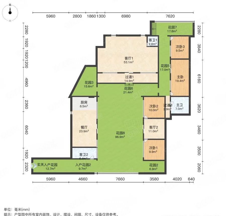 东廊下胡同小区4室3厅3卫412.17㎡南北6800万