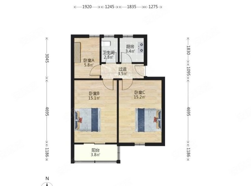 新出赤 小老客户房子五 十  正规小区采光好水佐岗 随时看