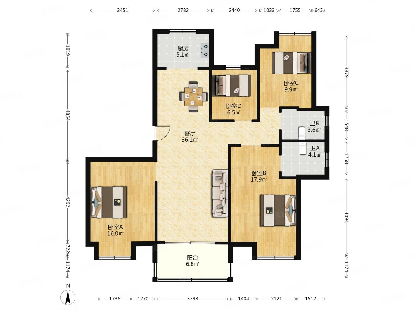 武夷名仕园 新小区 楼间距大,视野好,户型方正.诚心出售