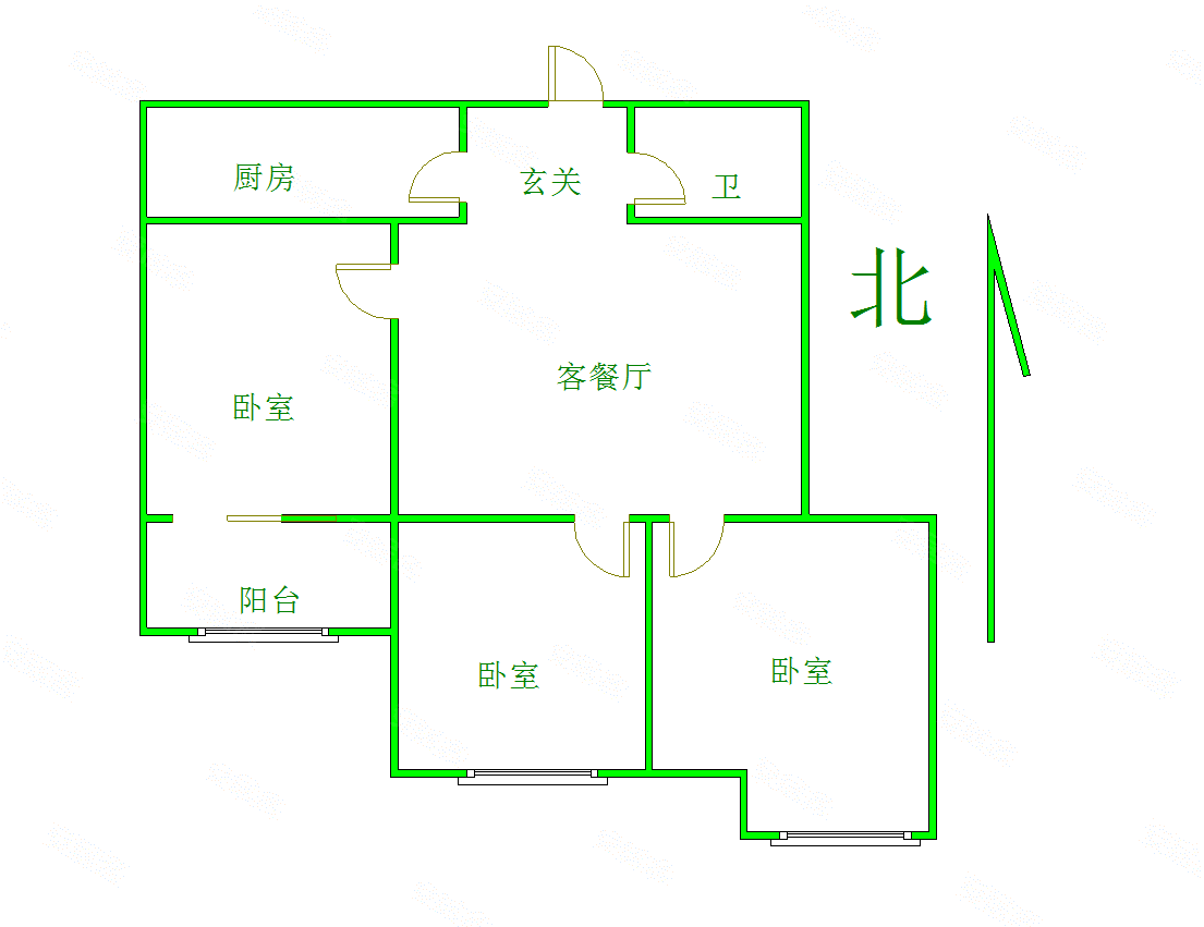 唐宁10号3室1厅1卫95㎡南78万