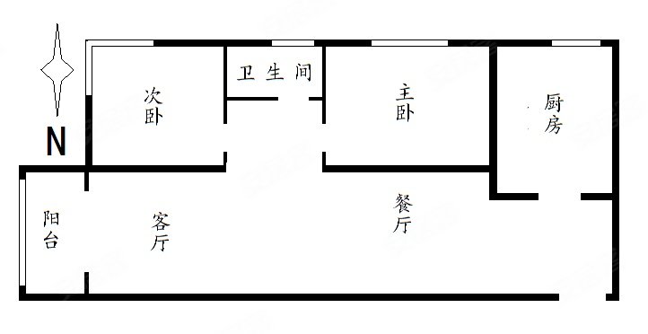 召里家园2室1厅1卫73㎡南北192万