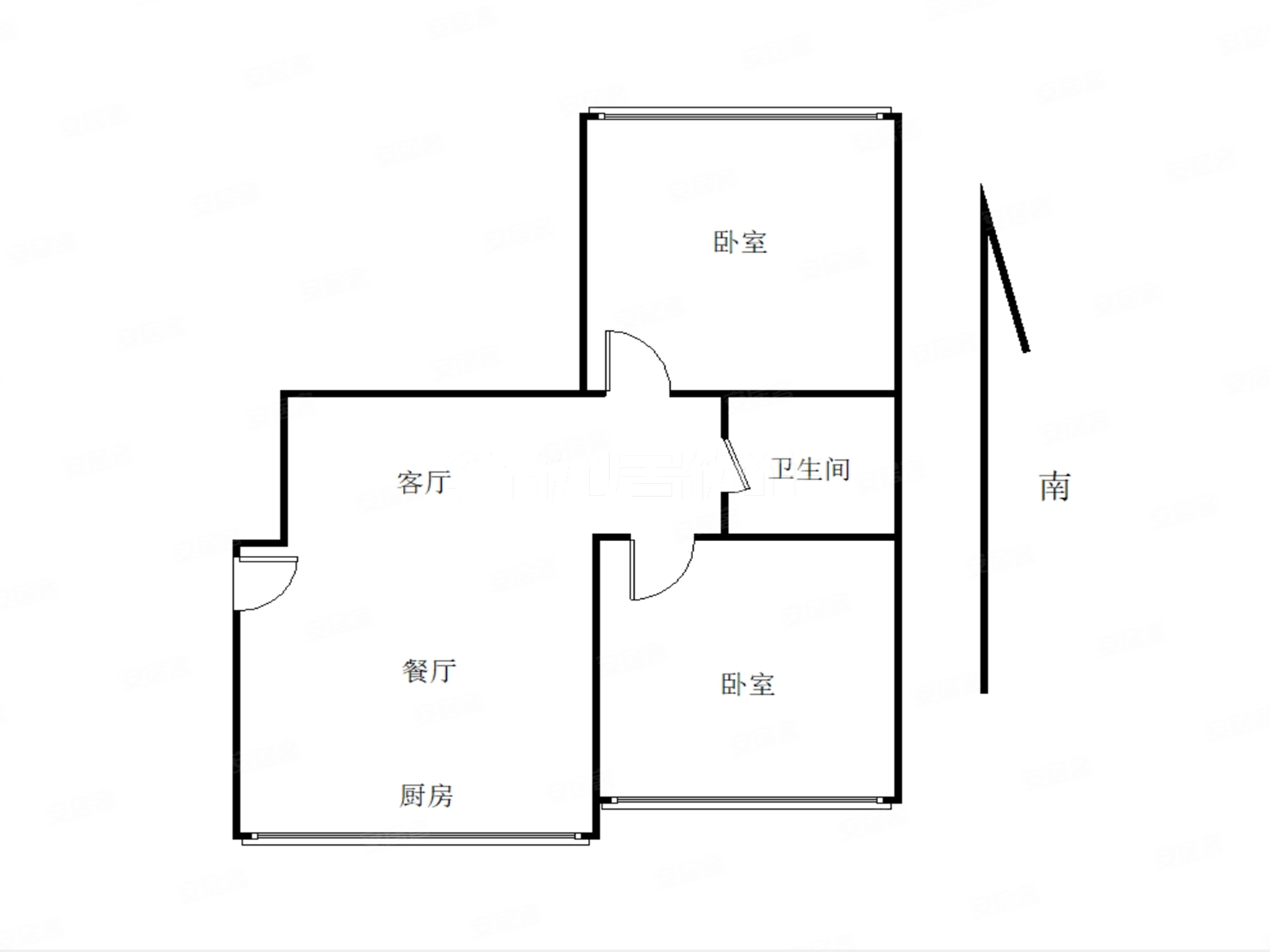 农大西区家属院2室1厅1卫69.07㎡南北185万