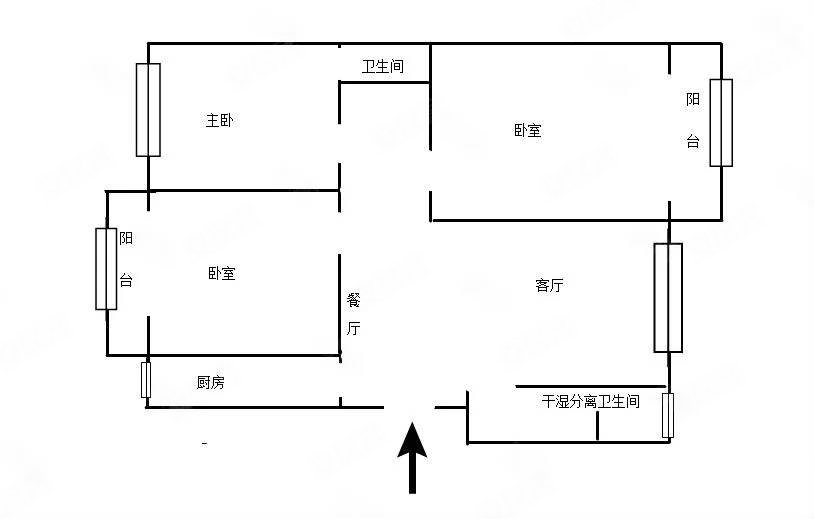 康景颐府3室1厅1卫86.27㎡南48万