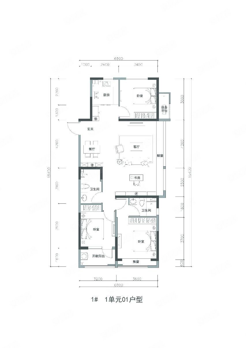 绿城和锦玉园3室2厅2卫135㎡南北370万