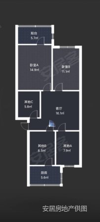 曙光街78号院3室2厅1卫95㎡南北138万