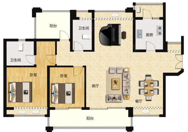 中洲半岛城邦电梯洋房大平层套四双卫的房子楼间距宽采光好户型好