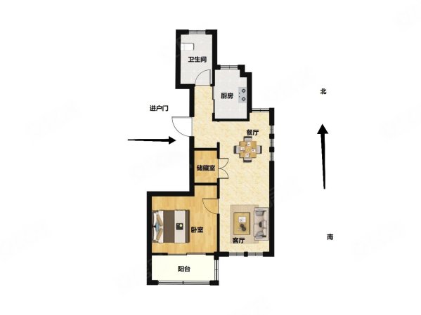 中庭位置 东首边套 看房方便,丽象佳苑二手房,165万,2室1厅,1卫,75.