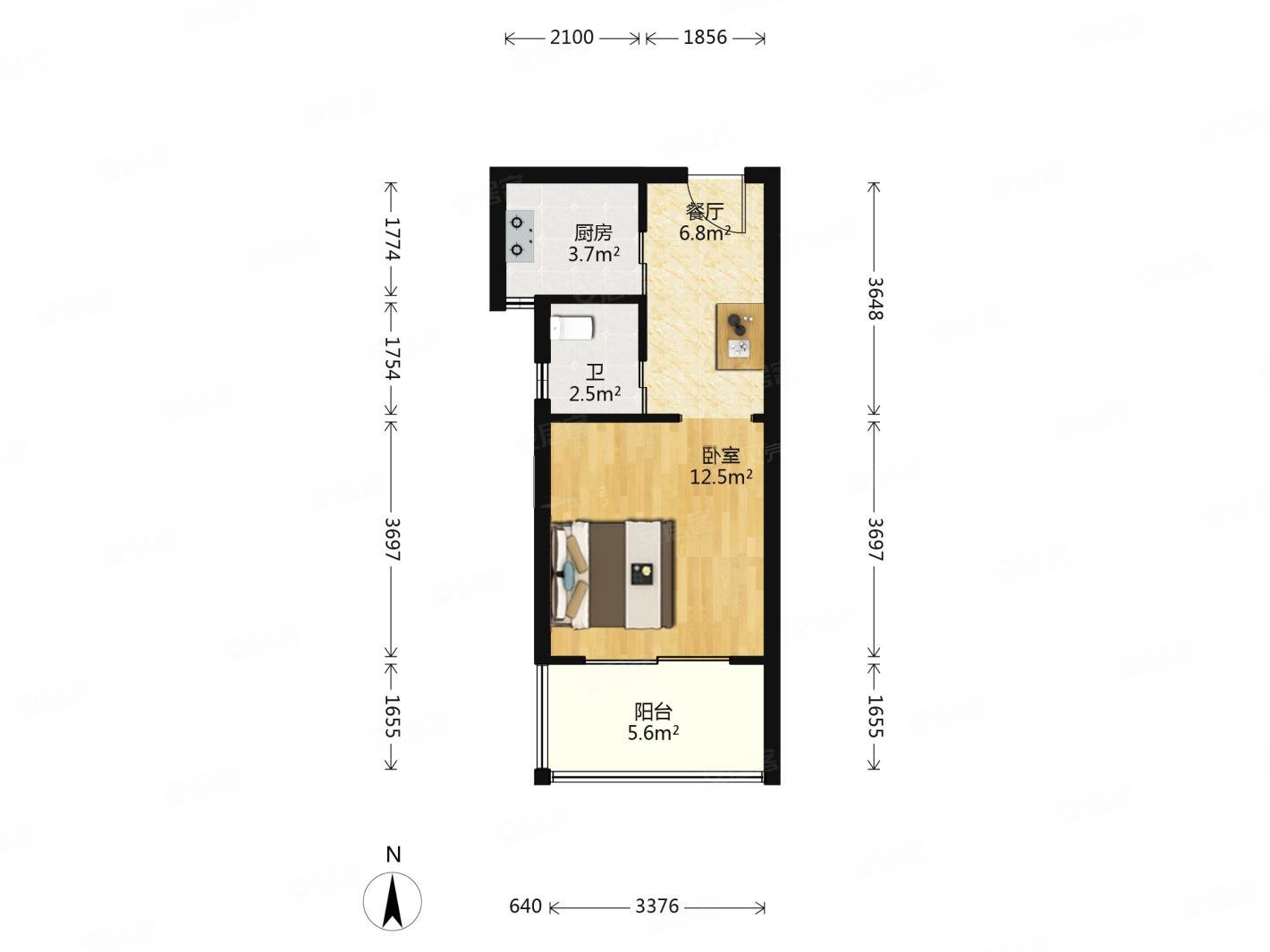 大光路南京电视台旁金陵尚府单室套情侣选择全明户型