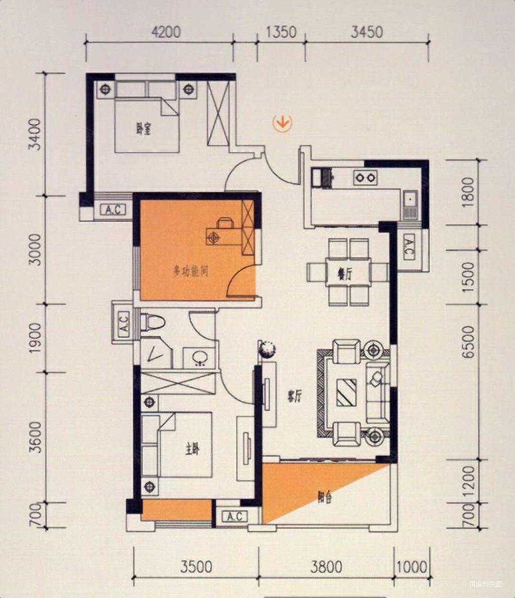 泉州大桥傍中高层卓辉海港城刚需3房0公摊视野佳看