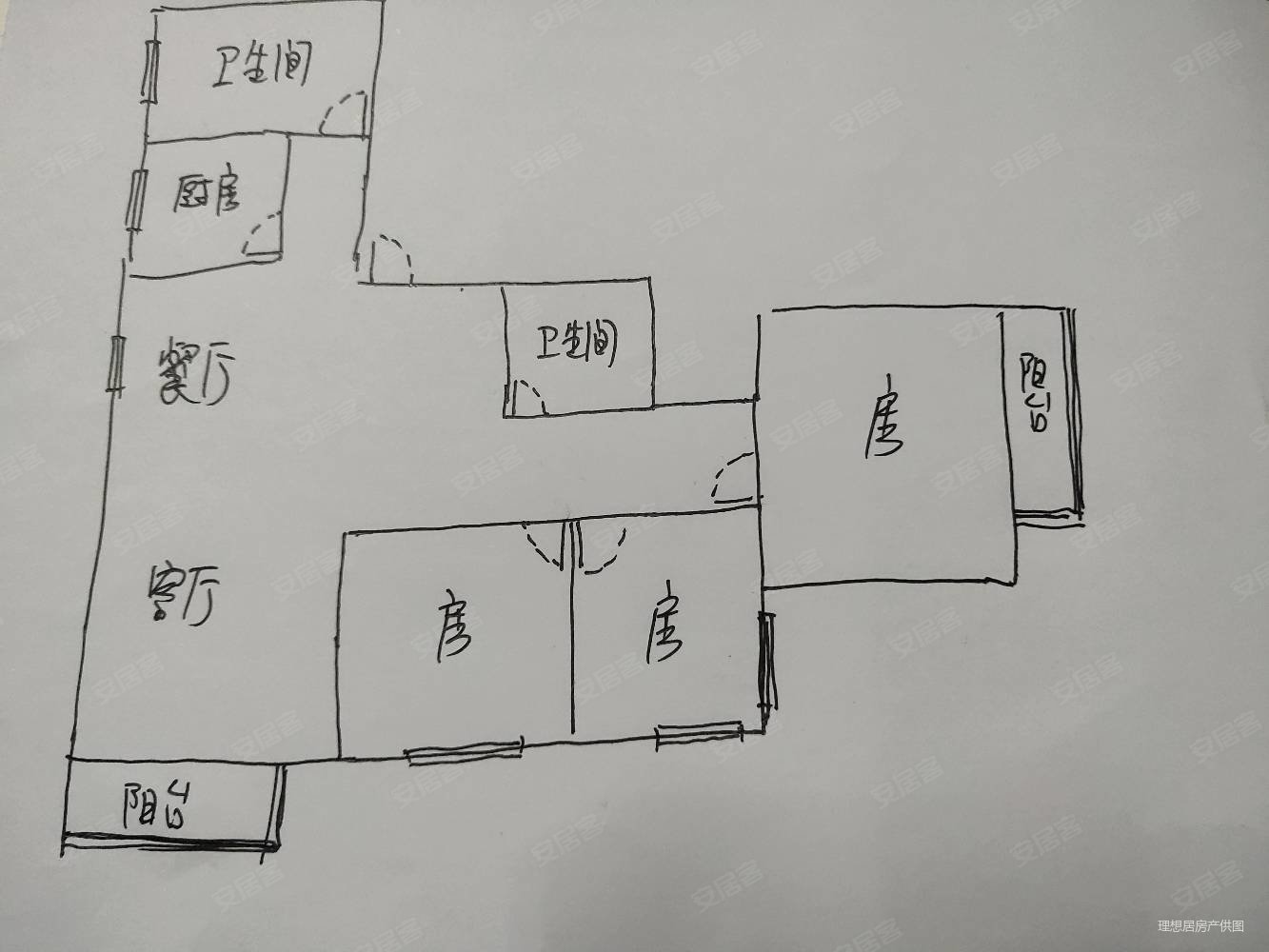 大上海广场玉兰雅苑3室2厅2卫120㎡东南100万