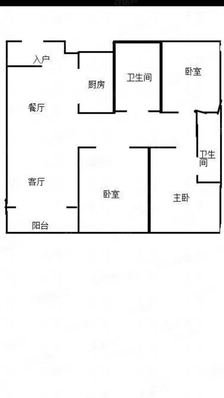 惠东国际新城3室2厅2卫129㎡南85万