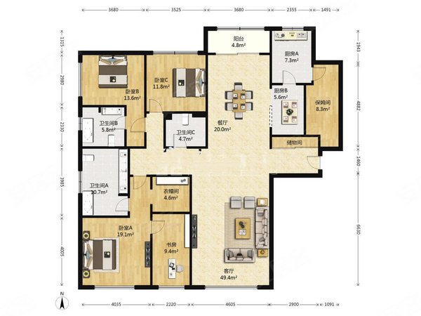 沈阳沈河五爱街雅颂居雅颂居 4室 近嘉里城 万象城 二中 文化路 随时