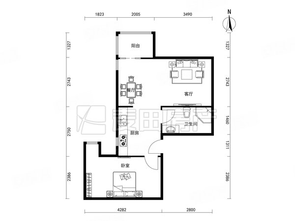 北京西城广安门外远见名苑(一期)1室1厅  远见名苑(一期)出租房源真实
