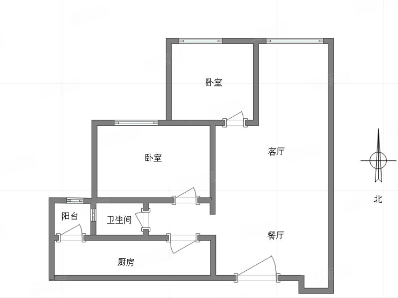 恒大绿岛新城(E区)2室2厅1卫71㎡南53万