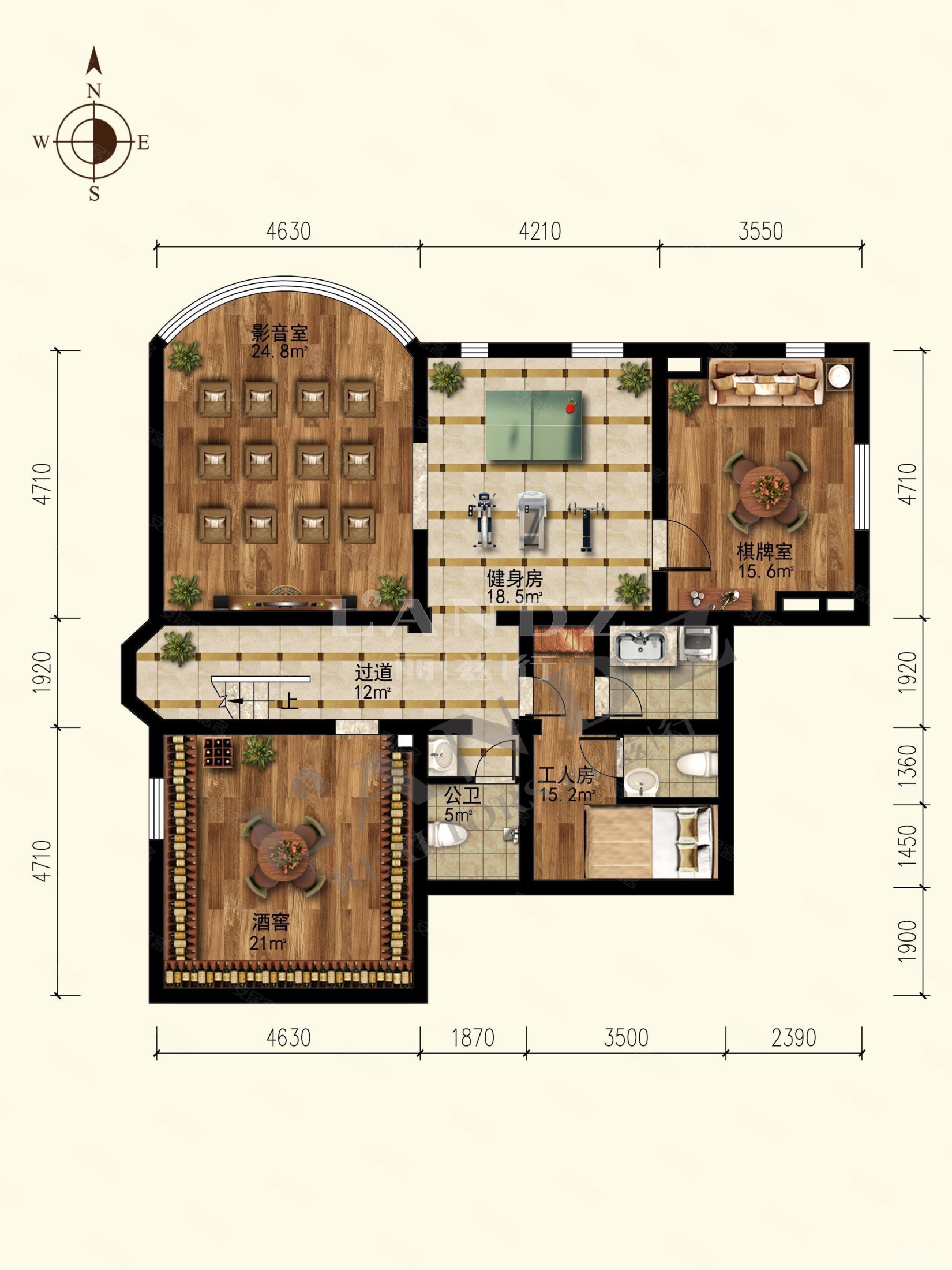 紫玉山庄4室3厅5卫600㎡南北8800万