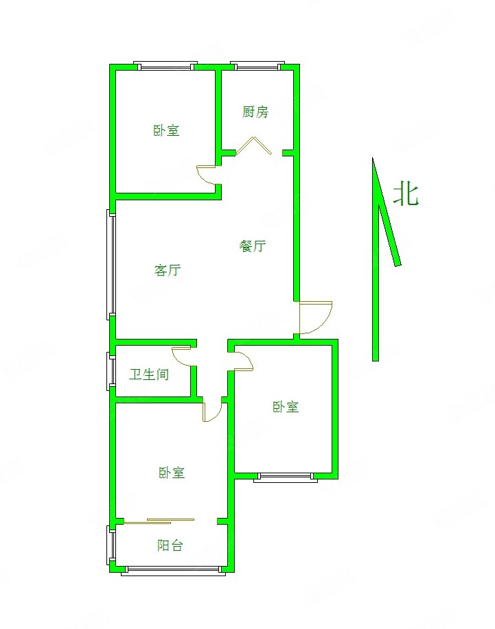 全都城悦府(南区)3室2厅1卫93.6㎡南北87万