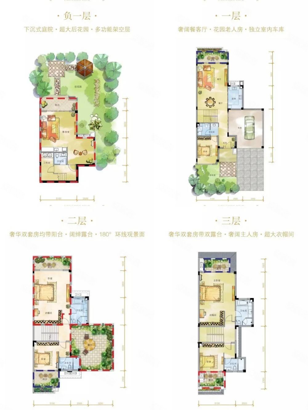 雅居乐十年雅墅4室3厅4卫275㎡南北550万