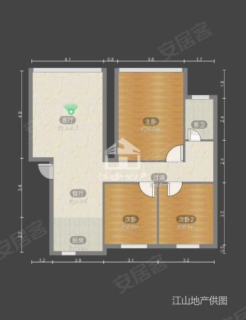 瑞康医院宿舍(秀厢大道东段51号)3室2厅2卫95㎡南北55万