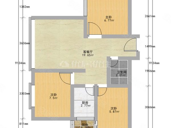 昆明西山前卫营润城八区精装 电梯房 3室 101平 整租 润城八区 采光