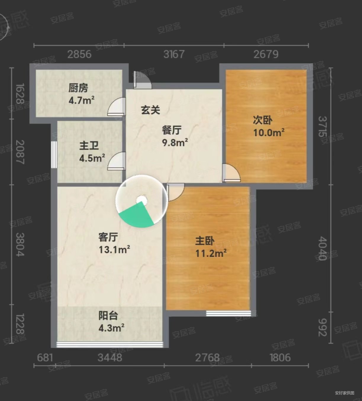 春阳南里2室2厅1卫96.7㎡南北66万