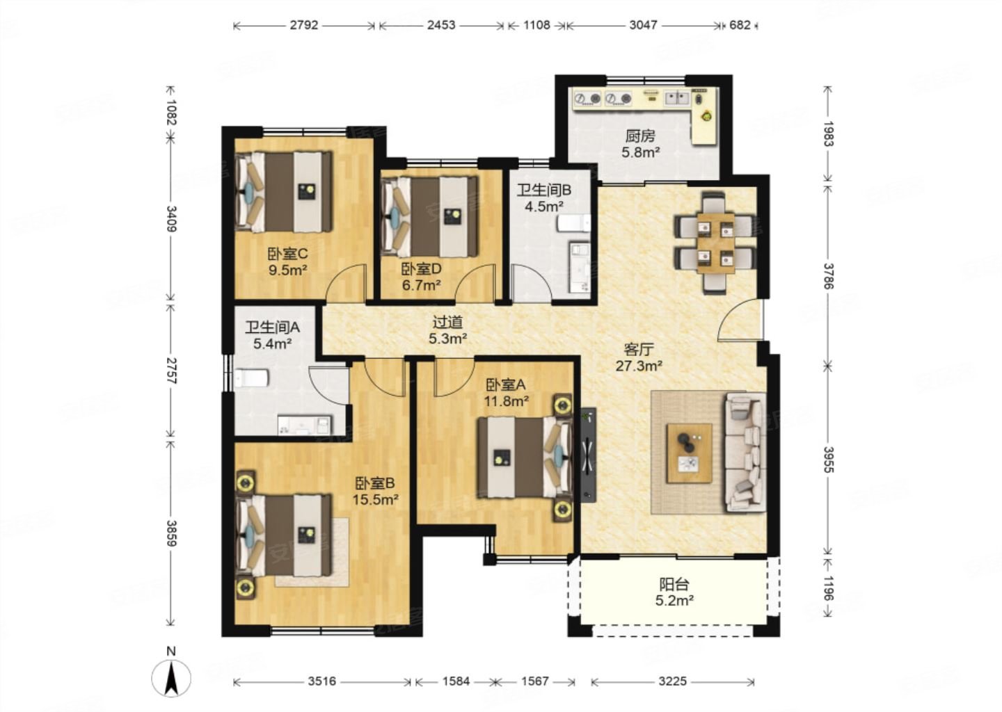 低密宜居临地铁满二装修好商品房双卫格局动静分离