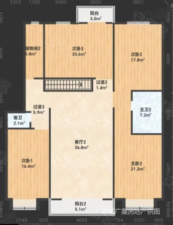 美佳花园5室3厅3卫325㎡南北160万